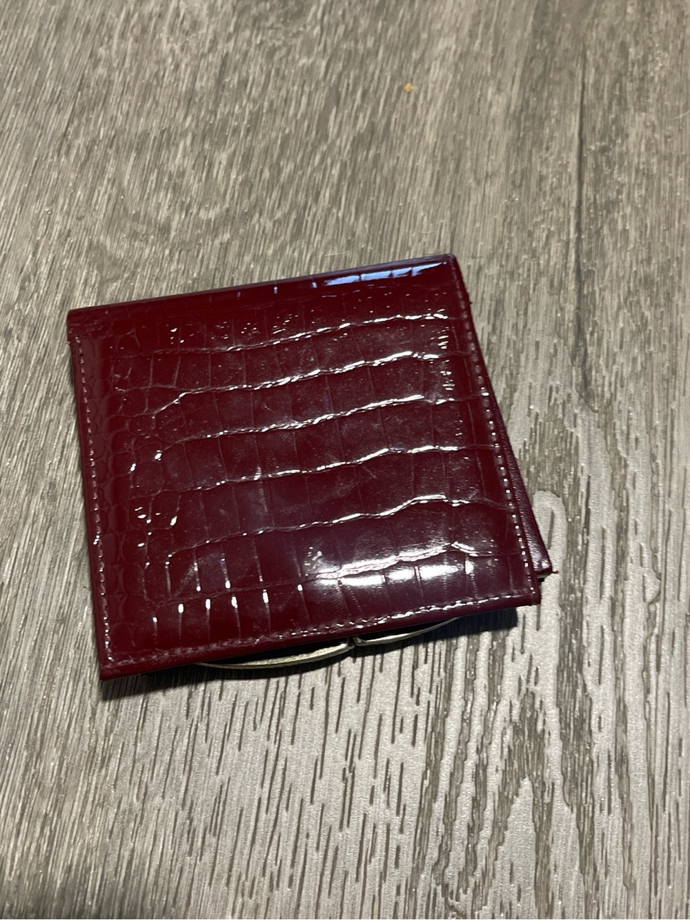 Koret Burgundy Croc-Embossed Money Clip Have Some Spots